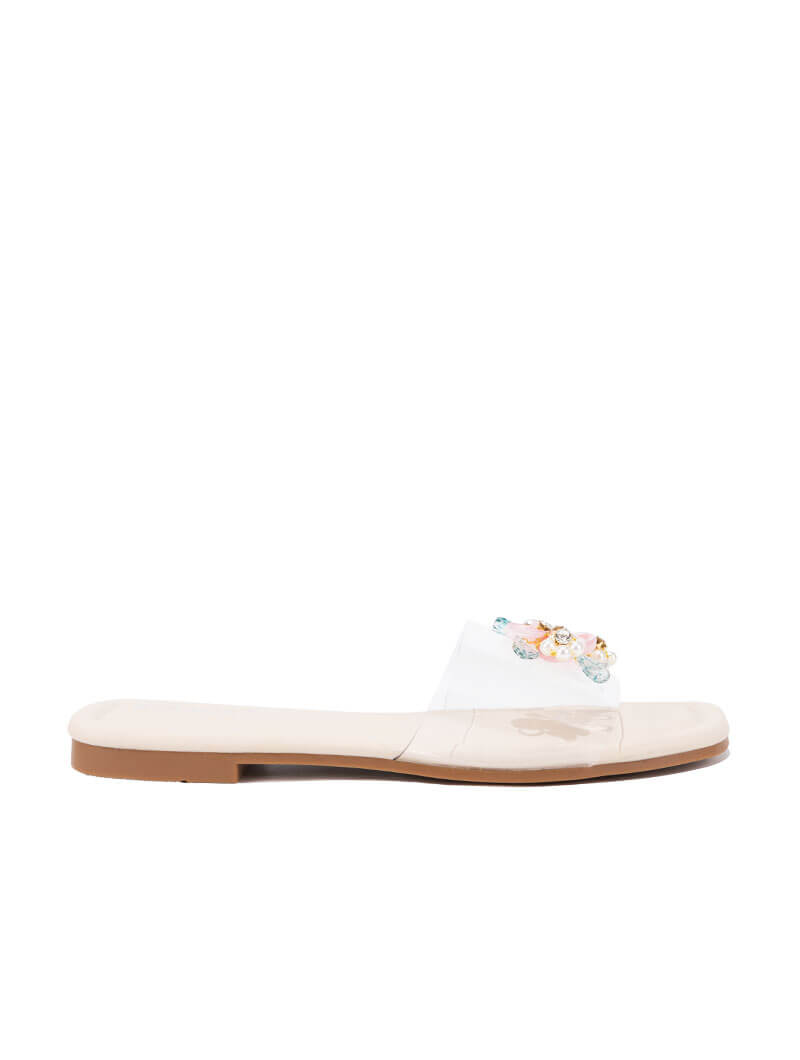 Mules transparente avec détails